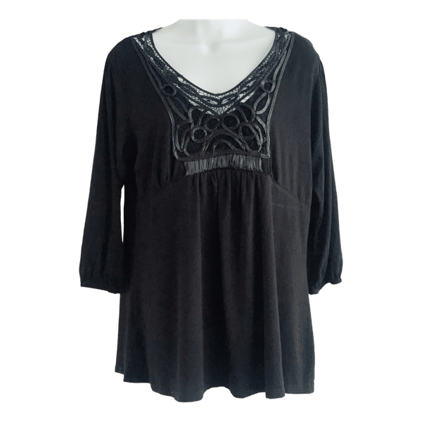 Black top with lace