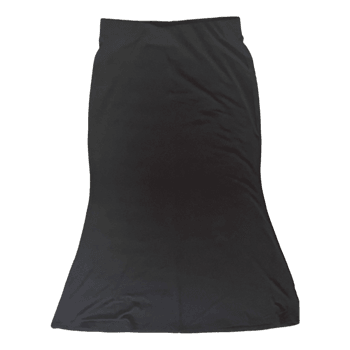 Black flared skirt