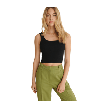 Ribbed sleeveless knitted top