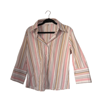 Striped button-up shirt