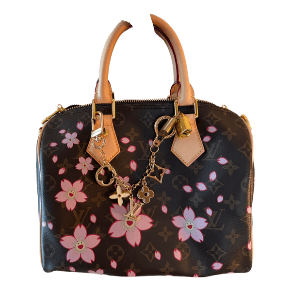 Brown leather handbag