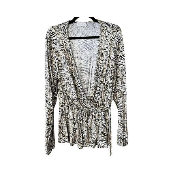 Linea leopard print wrap top