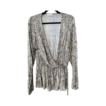 Linea leopard print wrap top