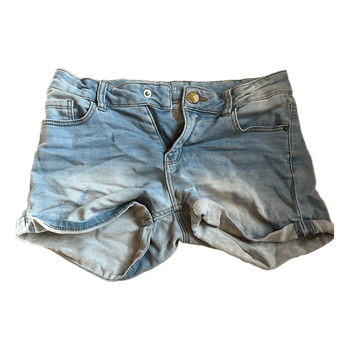 Blue denim shorts