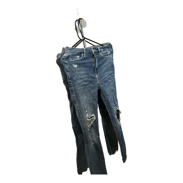 Blå super skinny jeans