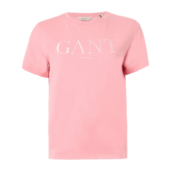 Geranium pink print shirt