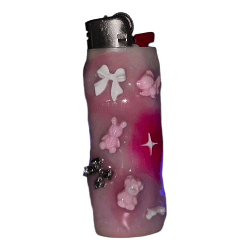 Pink decorated lighter