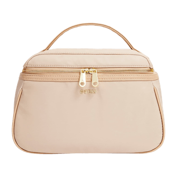 Beige toiletry bag
