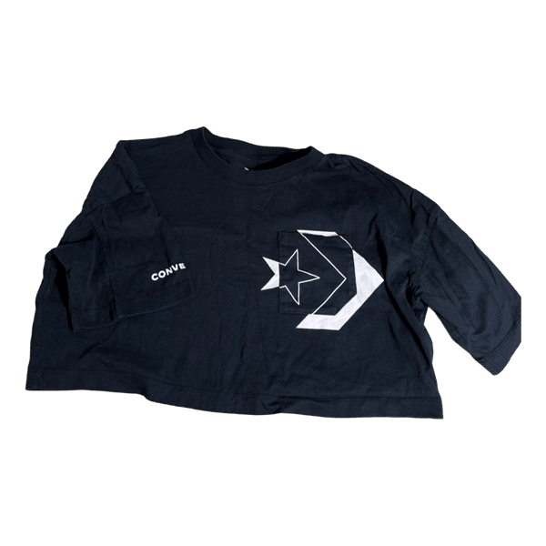Converse black cropped t-shirt