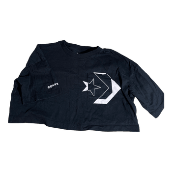 Converse black cropped t-shirt