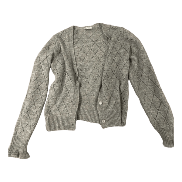 Grå strikket cardigan