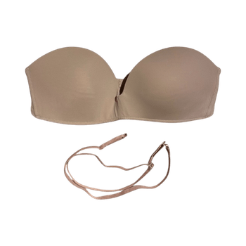 Strapless beige bra