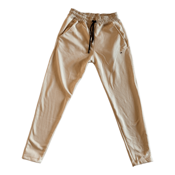 Beige Tommy Hilfiger waffle knit joggers