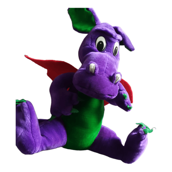 Violetinis drakono pliušinis žaislas