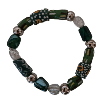 Beaded bracelet made from African and Indian artisan beads