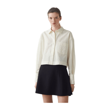 Cropped Boxy Linen Shirt