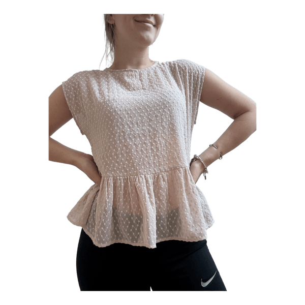 Pink peplum blouse