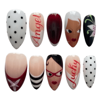 Hand painted press-on nails