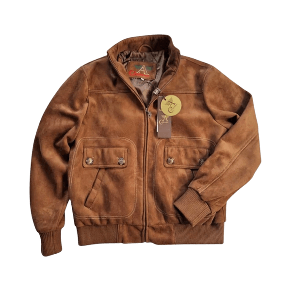 Vintage Armani Collezioni Bomber Jacket M (Deadstock Suede Jacket)