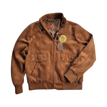 Vintage Armani Collezioni Bomber Jacket M (Deadstock Suede Jacket)