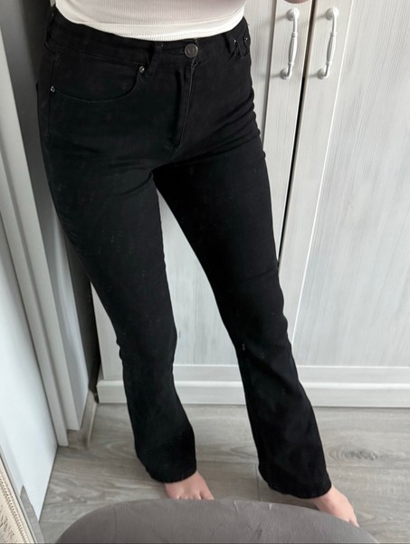 Black flared jeans