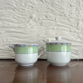 Greenwich Meridian 2000 / Porcelain Creamer and Sugarbowl 