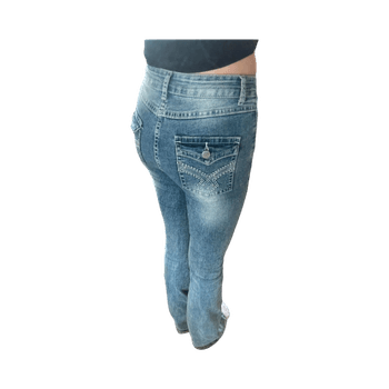 Light blue flared jeans