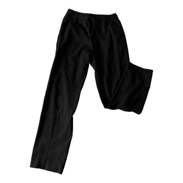 Black elastic waist trousers