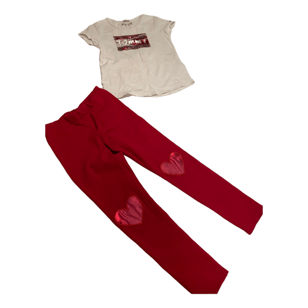Tommy Hilfiger T-paita 128cm ja hm housut 128-134cm