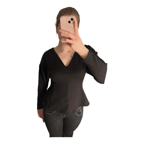 Black long sleeve top