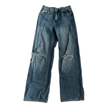 Blue wide leg jeans