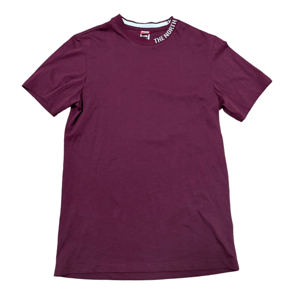 Authentic Oversize The North Face plain t-shirt burgundy swag style | Size - Small