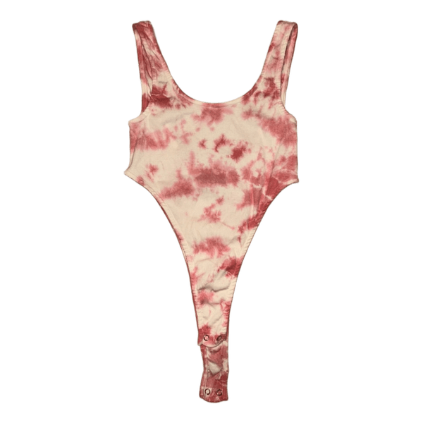 Pink tie dye bodysuit