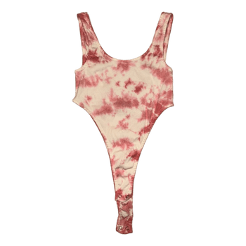 Pink tie dye bodysuit