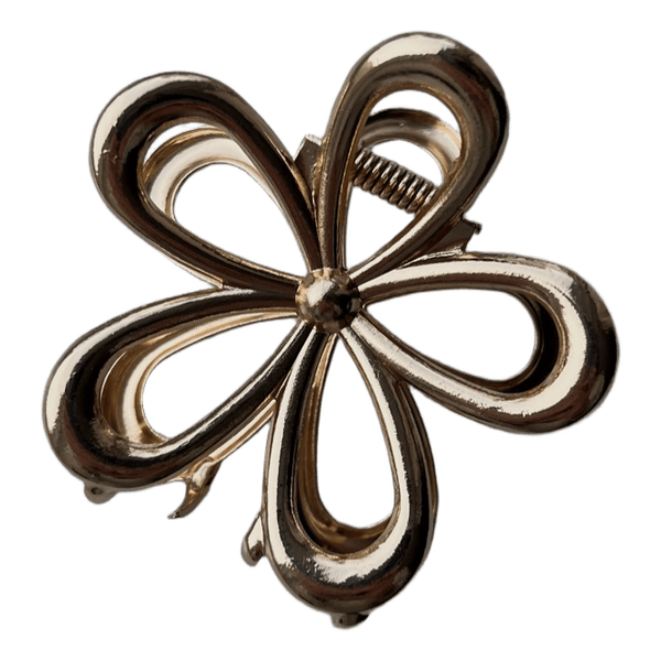Gold flower hair claw