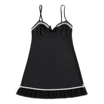 Black lace trim chemise