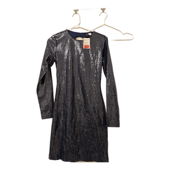 Navy sequin mini dress