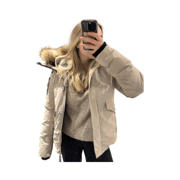 Beige puffer jacket