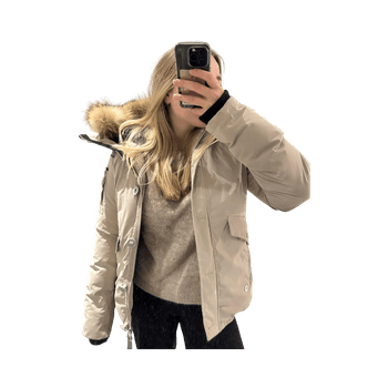 Beige puffer jacket