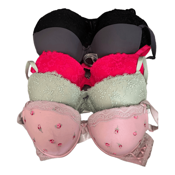 Set of five lace bras