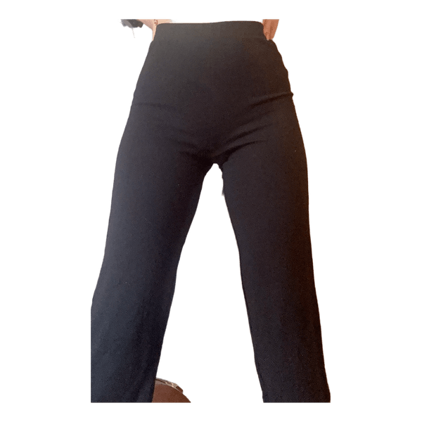 Black high-waisted trousers