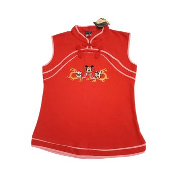 punainen kiinalaistyylinen toppi