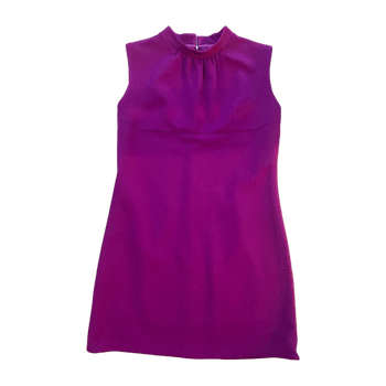 Syvän violetti hihaton vintage-mekko dress