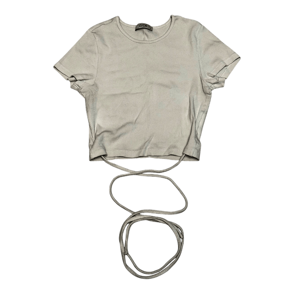 Ribbed tie crop top