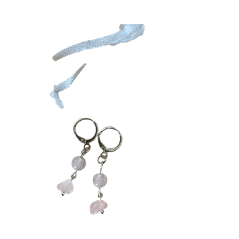 Ruusukvartsi korvakorut