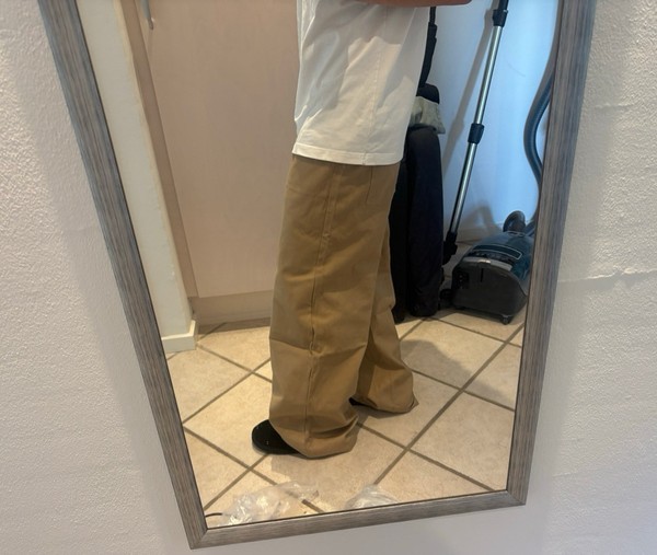 Beige baggy bukser Size M