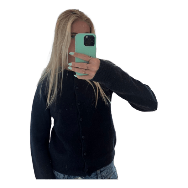 mørkeblå strikket cardigan
