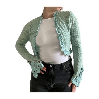Light blue knitted cardigan