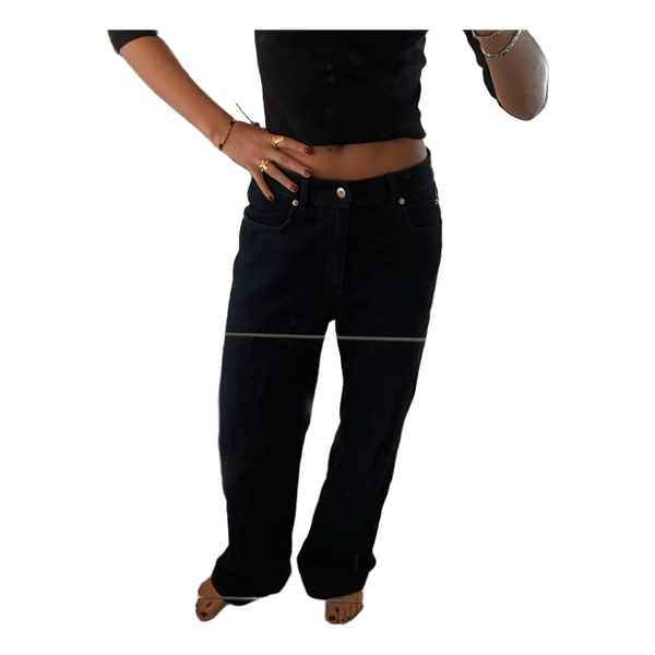 Mørkeblå wide leg jeans