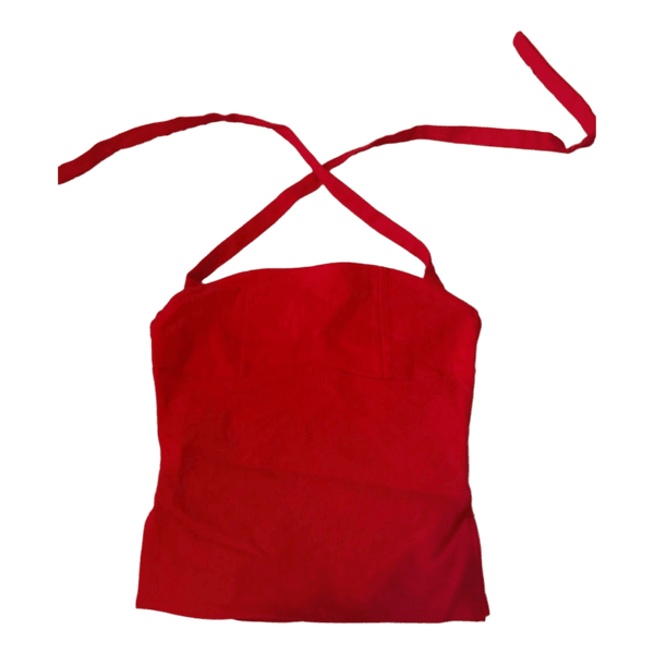 Röd halterneck topp